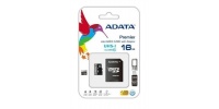 16 GB ADATA Micro SD-memóriakártya + SD adapter, CLASS 10