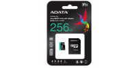 256 GB Micro SD-memóriakártya + SD adapter, CLASS 10