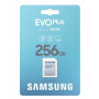 256 GB Micro SD-memóriakártya Samsung EVO Plus + SD adapter, CLASS 10