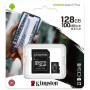 128 GB Kingston Micro SD-memóriakártya + SD adapter, CLASS 10